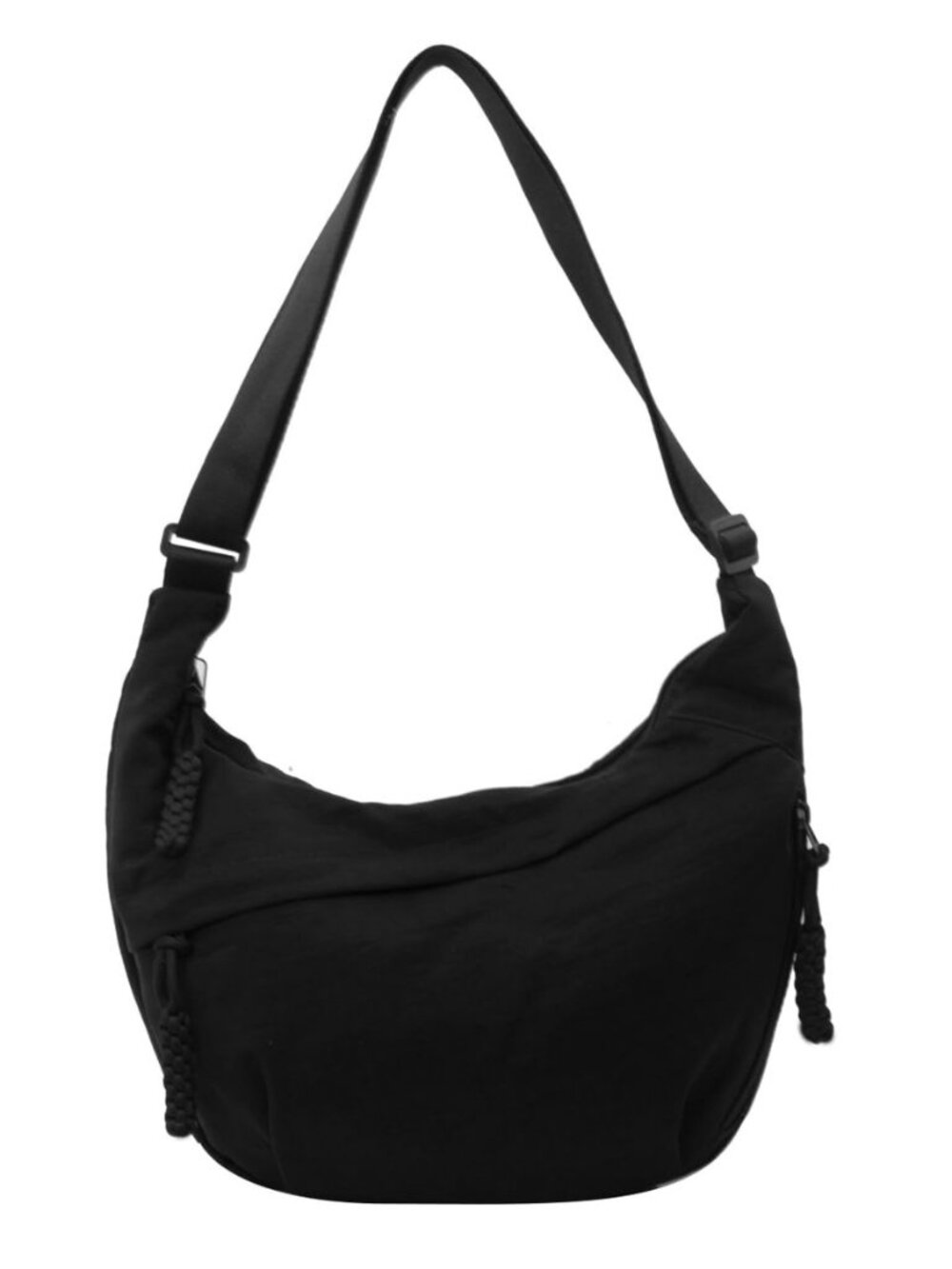 Crescent Bags for Women Men Nylon Crossbody Bags Medium Hobo Sling Bag Half Moon